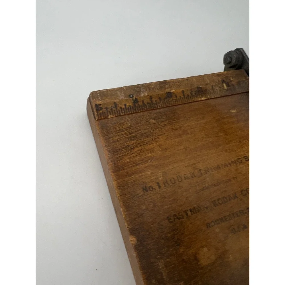 Vintage Kodak Eastman No 1 Trimming Board Antique Wood Paper Cutter Guillotine 5